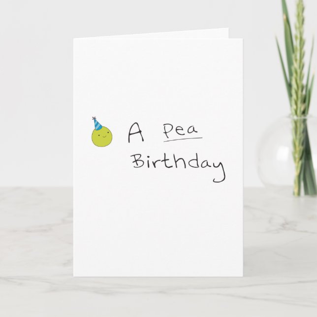Grattis på födelsedagen - Pea Kort (Framsida)