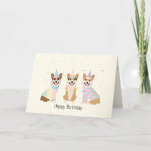 Grattis på födelsedagen Pembroke Welsh Corgi Hunda Kort