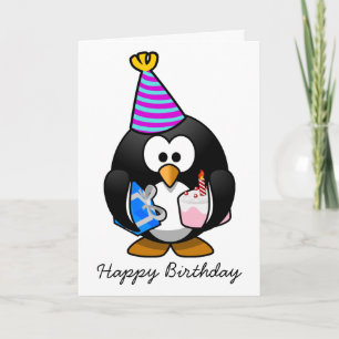 Grattis på födelsedagen Penguin-födelsedagskort Kort