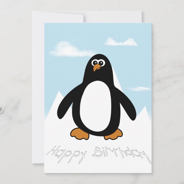 Grattis på födelsedagen Penguin Kort (Framsida)
