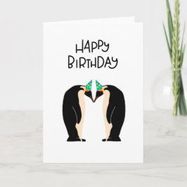 Grattis på födelsedagen Penguin-kort Kort