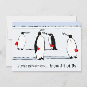 Grattis på födelsedagen Penguin Winter Bird Coola Kort