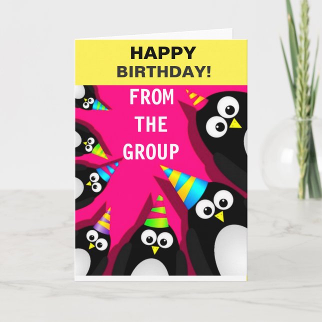 Grattis på födelsedagen Penguins gratulationskort Kort (Framsida)