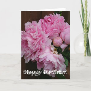Grattis på födelsedagen Peony Kort