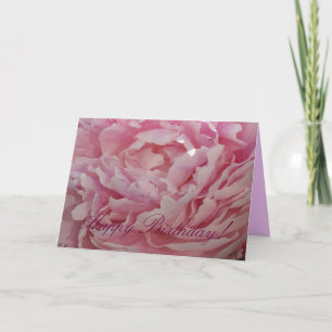 Grattis på födelsedagen Peony-kort Kort