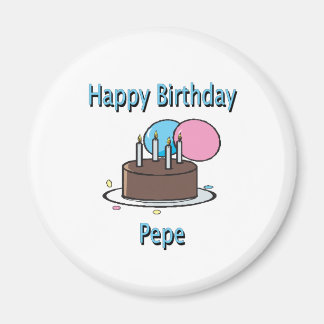 Grattis på födelsedagen Pepe Fransk Grandpa Birthd Magnet