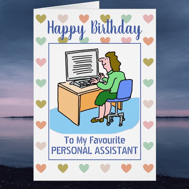 Grattis på födelsedagen Personal Assistant Hälsningskort (Skapare uppladdad)