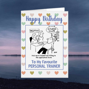 Grattis på födelsedagen Personal Trainer Hälsningskort