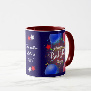 Grattis på födelsedagen personalize Mörk Gift Mugg