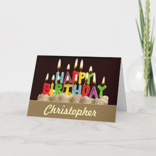 GRATTIS PÅ FÖDELSEDAGEN! PERSONLIG Christopher CAR Kort