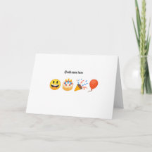 Grattis på födelsedagen | Personlig Emoji-kort