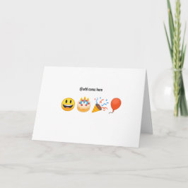 Grattis på födelsedagen | Personlig Emoji-kort Kort