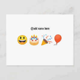 Grattis på födelsedagen | Personlig Emoji-postkort Vykort