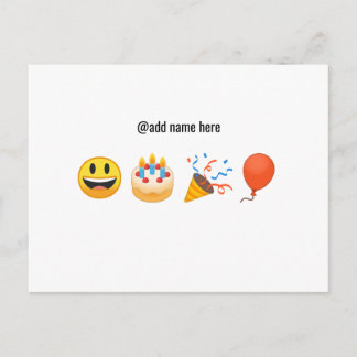 Grattis på födelsedagen | Personlig Emoji-postkort Vykort