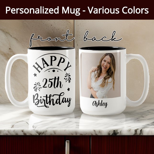 Grattis på födelsedagen Personlig mugg för hennes  (happy birthday mug, custom birthday mug, personalized birthday gift, birthday gift for her,)