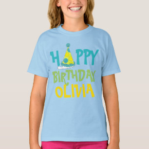 Grattis på födelsedagen Personlig Polka Dot Party T Shirt