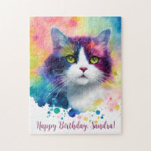 Grattis på födelsedagen Personlig Whimsical Katt