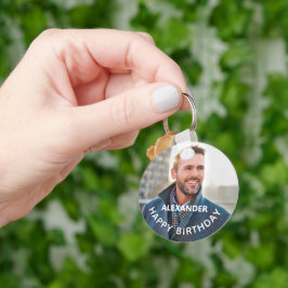 Grattis på födelsedagen Photo Personalize Nyckelring