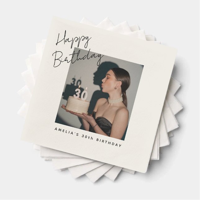 Grattis på födelsedagen Photo Personlig-födelsedag Pappersservett (Skapare uppladdad)