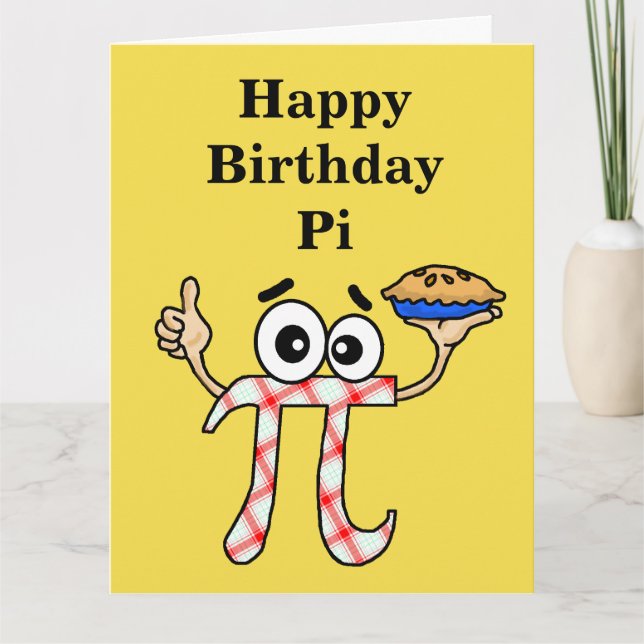 Grattis på födelsedagen Pi-kort Kort (Framsida)