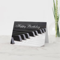 Grattis på födelsedagen Piano-hälsningskort