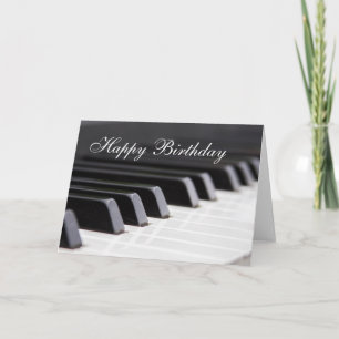 Grattis på födelsedagen Piano-hälsningskort Kort