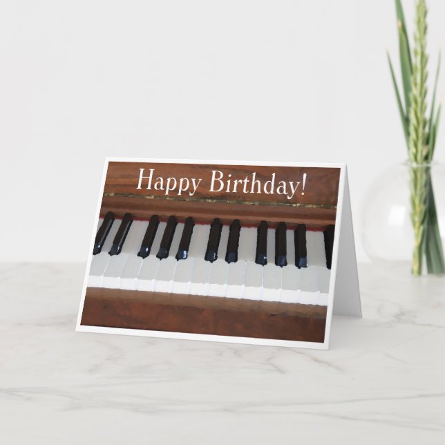 Grattis på födelsedagen Piano Kort (Framsida)