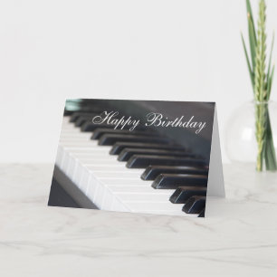Grattis på födelsedagen Piano-kort Kort