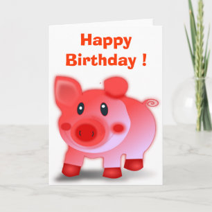 ’GRATTIS PÅ FÖDELSEDAGEN’ PIGGY PIGLET KORT