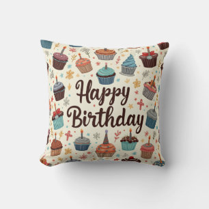 Grattis på födelsedagen Pillows Kudde