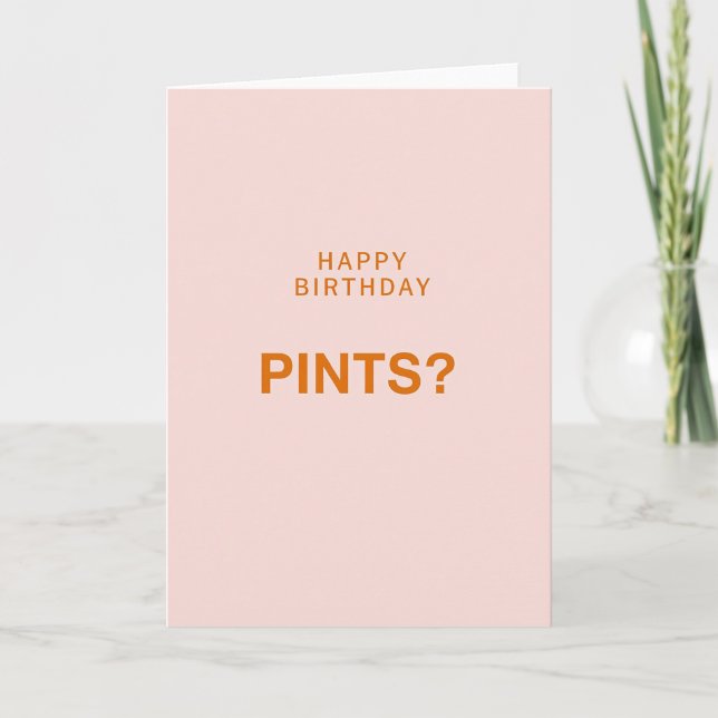 Grattis på födelsedagen Pints-kort Kort (Framsida)