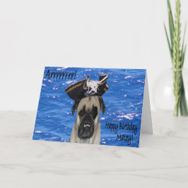 Grattis på födelsedagen Pirat Pug Kort