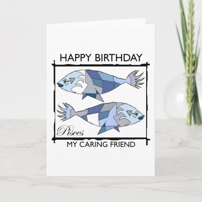 Grattis på födelsedagen Pisces! Kort (Framsida)