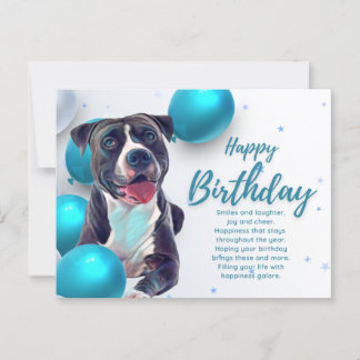 Grattis på födelsedagen Pit Bull vykort