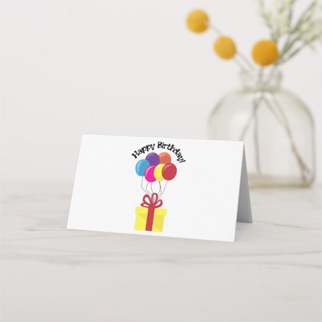 Grattis på födelsedagen! placeringskort (Framsida)