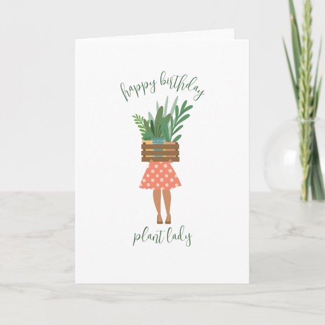 Grattis på födelsedagen Plant Dam Card Kort (Framsida)
