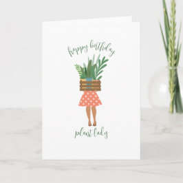 Grattis på födelsedagen Plant Dam Card Kort