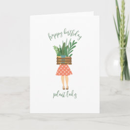 Grattis på födelsedagen Plant Dam Card Kort