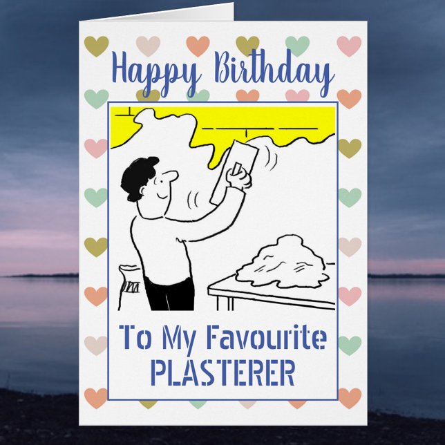 Grattis på födelsedagen Plasterer Hälsningskort (Skapare uppladdad)