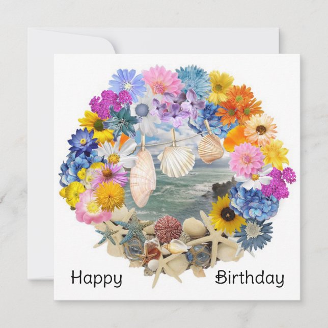 Grattis på födelsedagen-platta kort (Framsida)