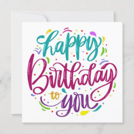 Grattis på födelsedagen-platta kort