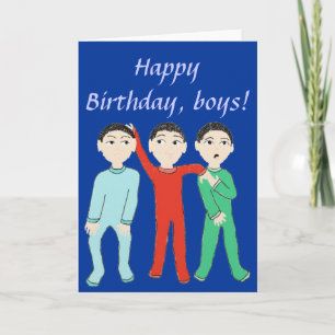 Grattis på födelsedagen pojkehälsningkort kort