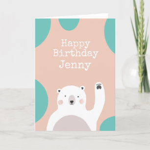 Grattis på födelsedagen Polar Bear Helgkort