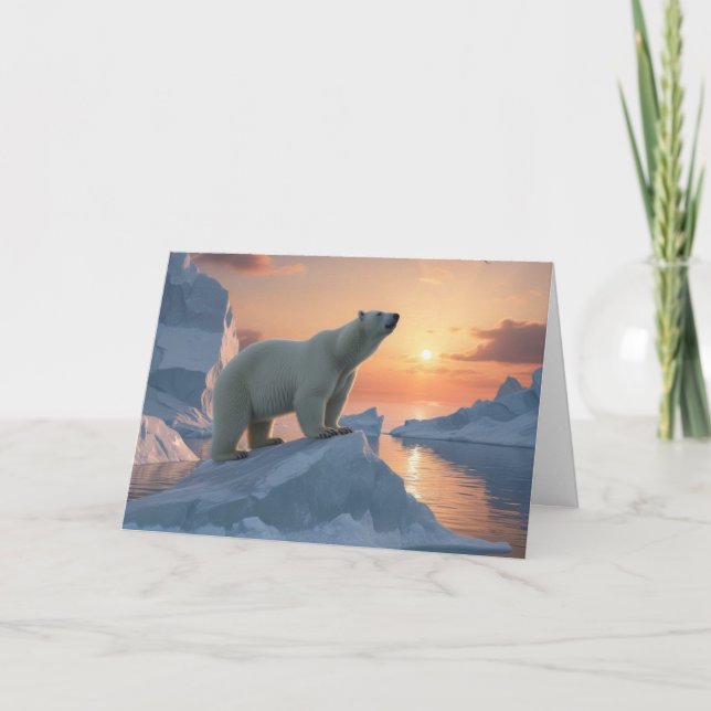 Grattis på födelsedagen Polar Bear Kort (Framsida)