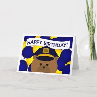 Grattis på födelsedagen polis Hero! Kort