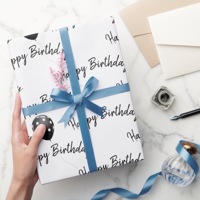 Grattis på födelsedagen Polka Dot Ballonger  Presentpapper (Gifting)