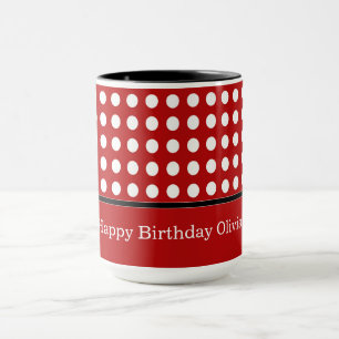 Grattis på födelsedagen Polka Dot Mugg