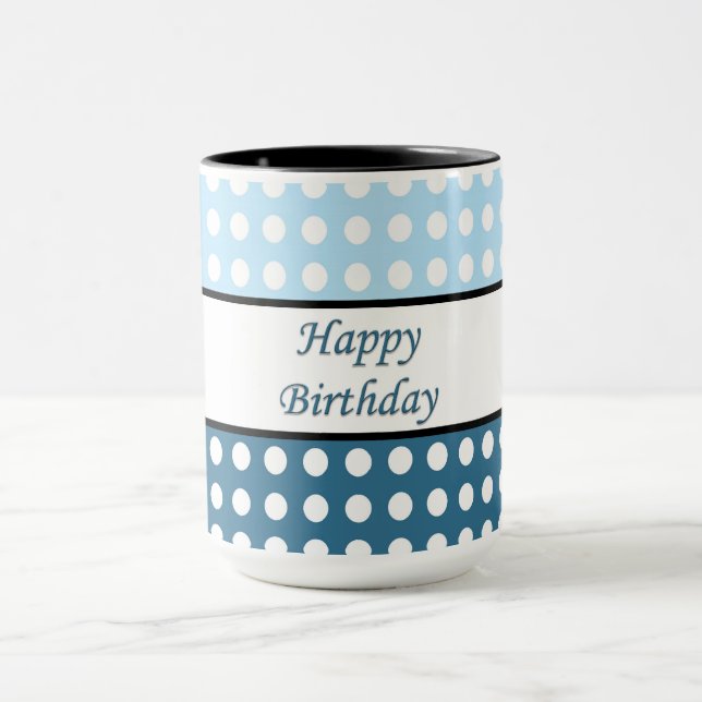 Grattis på födelsedagen Polka Dot Mugg (Center)