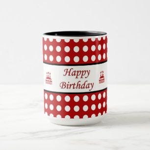 Grattis på födelsedagen Polka Dot Mugg