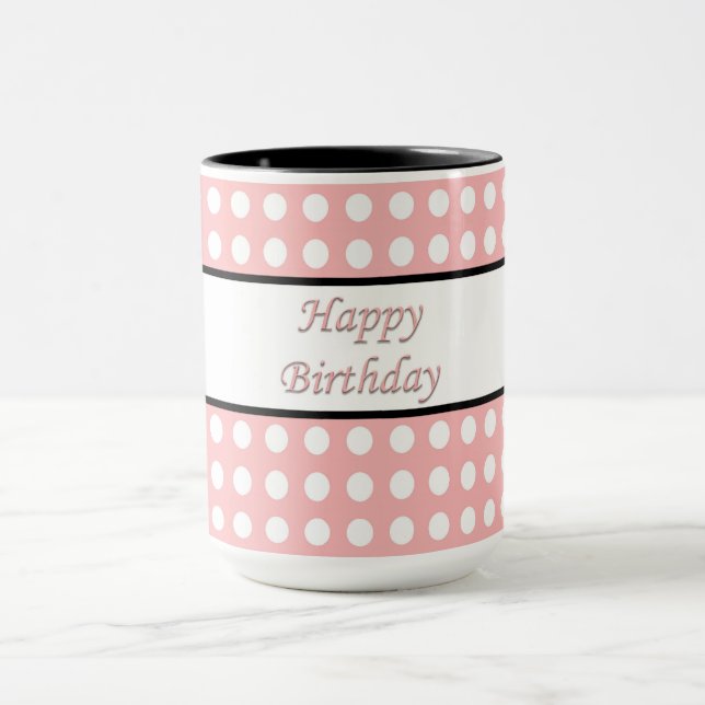 Grattis på födelsedagen Polka Dot Mugg (Center)